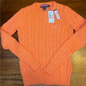 NWT Vineyard Vines Women’s XS Kelly Street Cable Cotten  Sweater